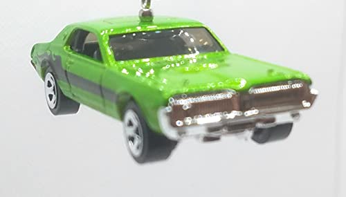 1968 Mercury Cougar Green Black Side Stripes Christmas Ornament