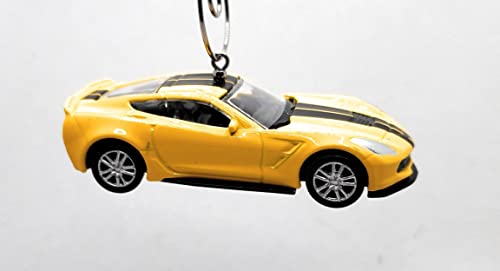 Chevy Corvette Grand Sport Yellow Christmas Ornament