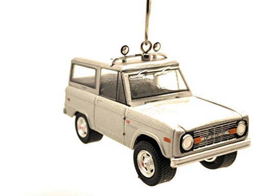1970 Ford Bronco Speed Movie Custom Silver Christmas Ornament