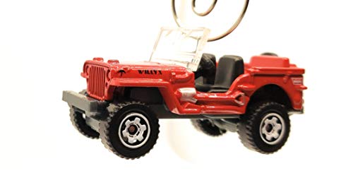 1948 Willys for Jeep Red Christmas Ornament