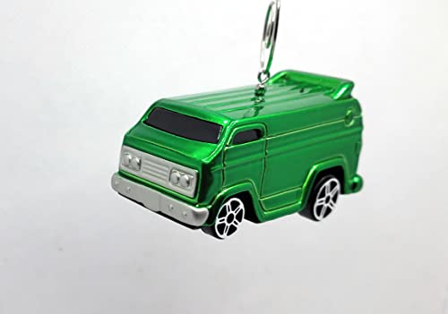 Tricked Out Dodge Chevy Van Green Christmas Ornament