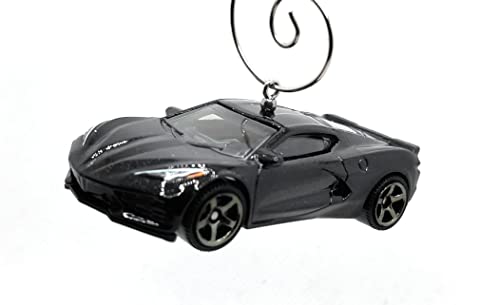 2020 Chevy Corvette C8 Black w Chrome Wheels MB Christmas Ornament