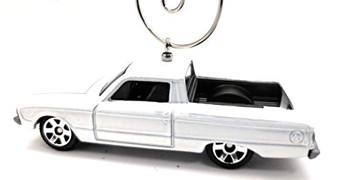 1951 Ford Falcon Ranchero Car Custom Diecast White Christmas Ornament