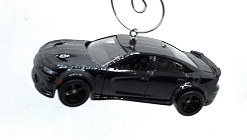 Dodge Charger SRT Hellcat Widebody Black Christmas Ornament