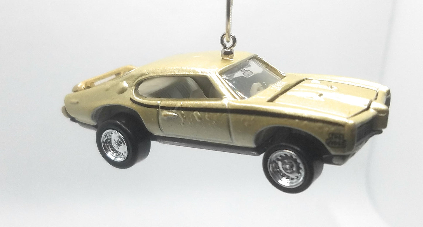 1969 Pontiac GTO Judge Gold Christmas Ornament