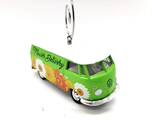 1950 Volkswagen VW Type 2 Van Bus Custom Diecast Flowers Christmas Ornament