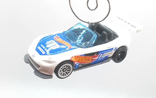 2015 Mazda Miata MX-5 White Blue Christmas Ornament