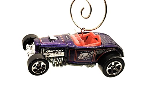 1942 Ford Deuce Coupe Roadster Christmas Ornament 1:64 Purple w Red