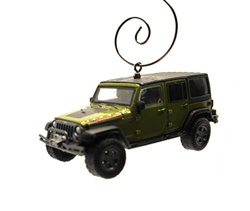 2010 for Jeep Wrangler JKU JK Custom Green Christmas Ornament