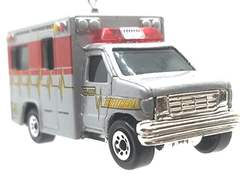 Ford EMT Ambulance Silver Christmas Ornament