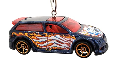 Toyota Caldina Audacious Blue Skull Christmas Ornament
