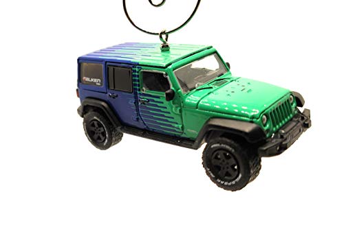 2017 for Jeep Wrangler JKU JK Unlimited Falken Tires Green Christmas Ornament