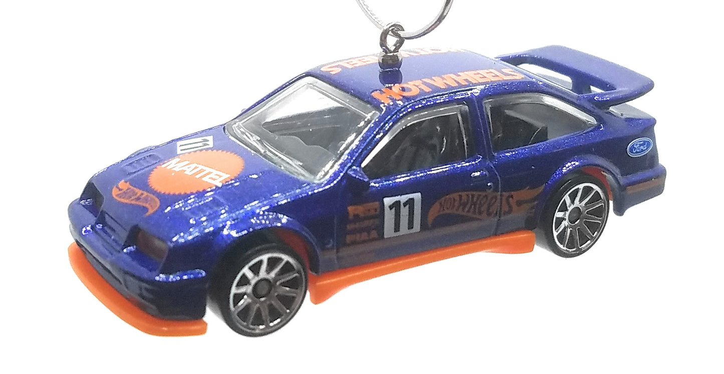 1987 Ford Sierra Cosworth Blue Orange Christmas Ornament