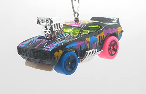 1969 Chevy Camaro Z28 Black with Paint Splattter Christmas Ornament