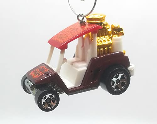 Golf Cart Red Skull Decal Christmas Ornament