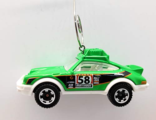 1985 Porsche 911 Rally Car Custom Diecast Green Christmas Ornament