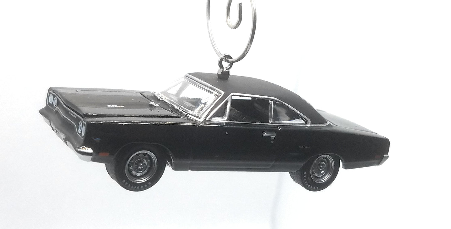 1970 Plymouth Road Runner Black Christmas Ornament