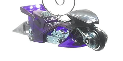 Drag Race Fright Motorcycle Purple Christmas Ornament