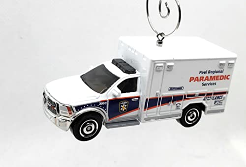2016 Ram Ambulance Paramedic Truck White Christmas Ornament