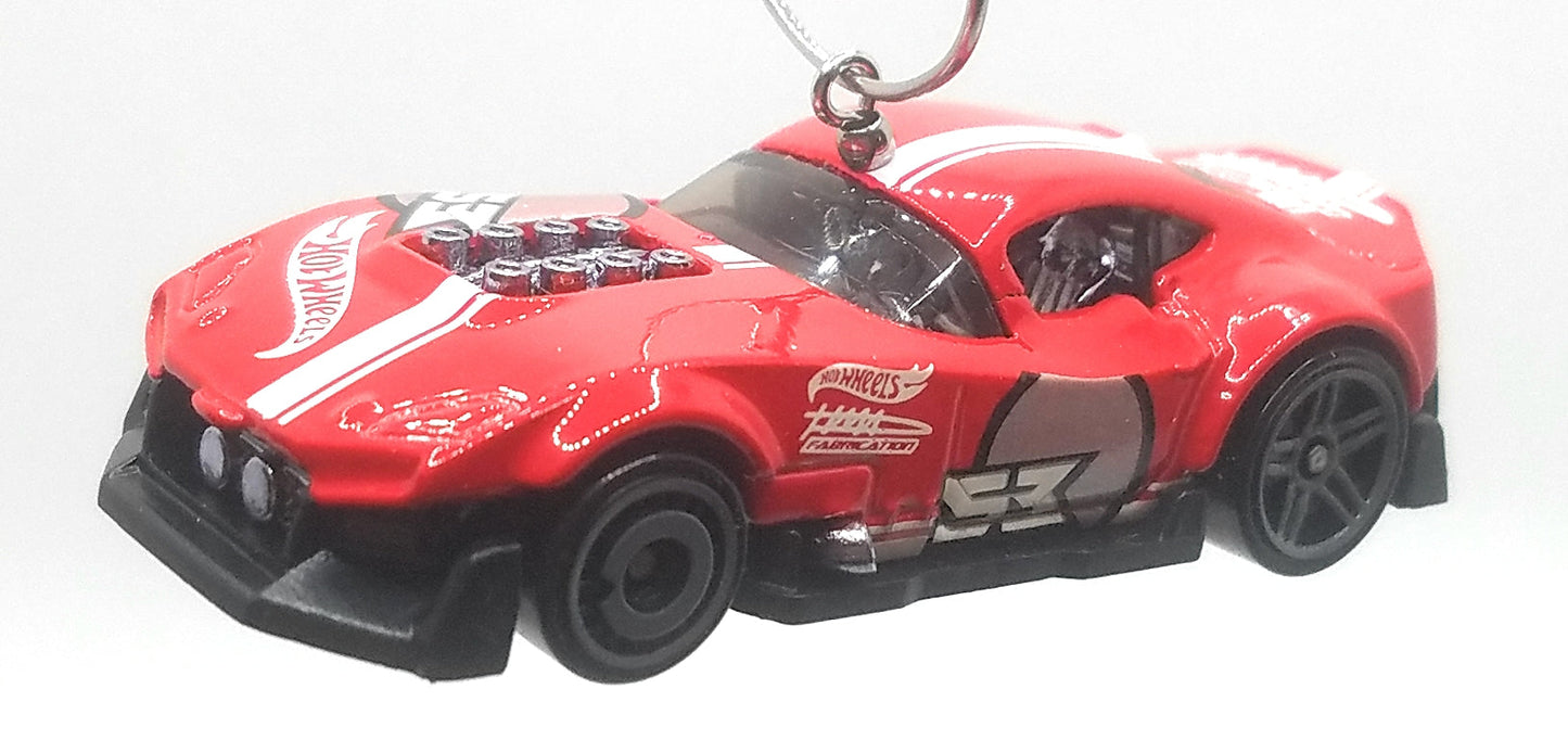 Dodge Viper (Muscle and Blown) Red White Christmas Ornament