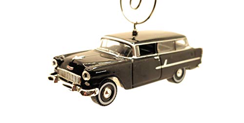 1955 Chevy Two-Ten Handyman Station Wagon Black Christmas Ornament