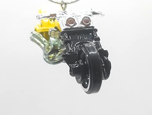 Blast Lane Motorcycle Yellow Chrome Christmas Ornament