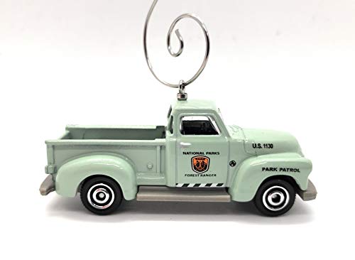 1947 Chevy AD Truck Forest Ranger Custom Diecast Christmas Ornament