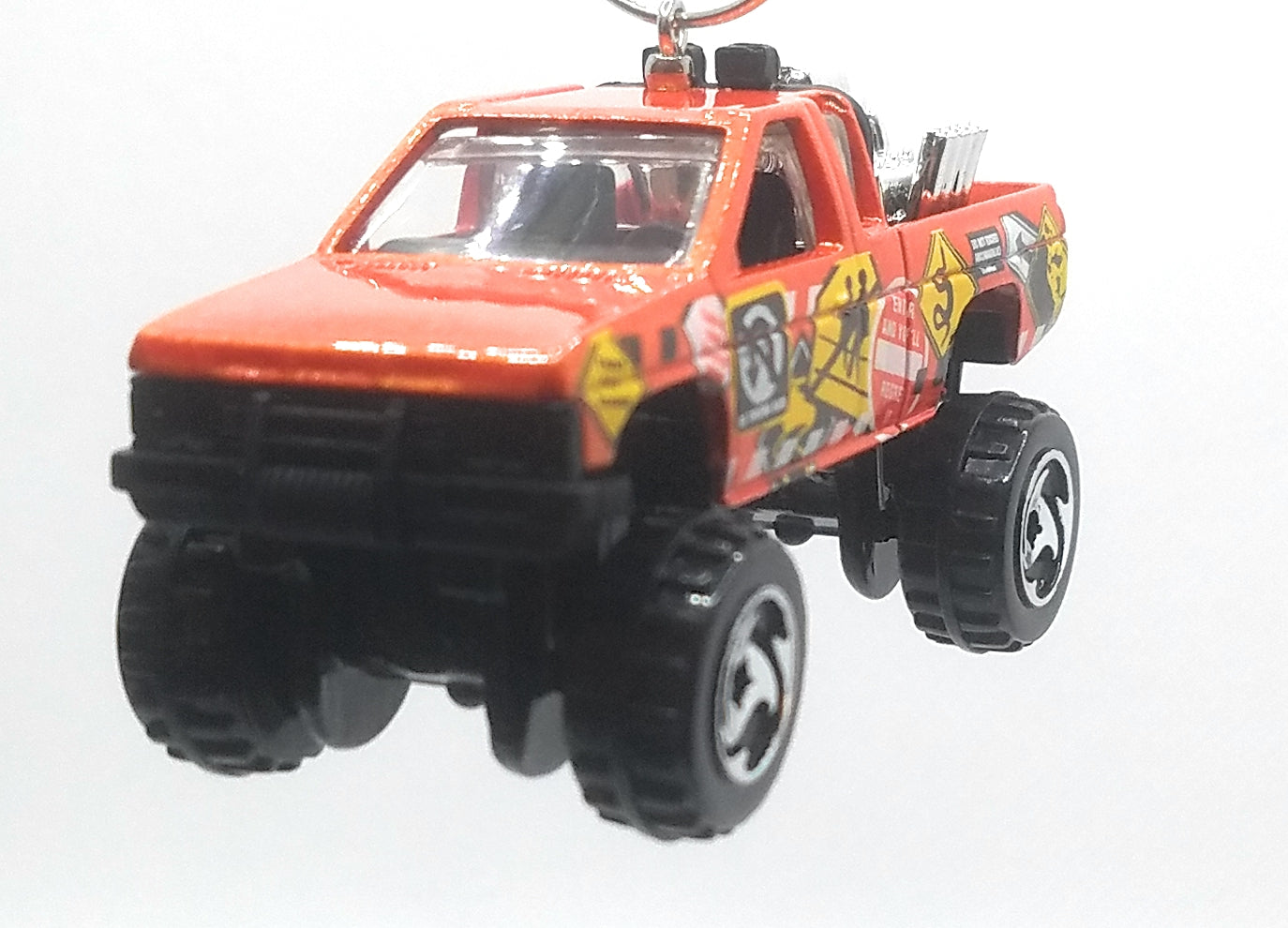 Nissan Race Truck Red Road Signs Decal Christmas Ornament