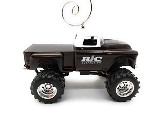 1958 Chevy Apache Stepside Truck Custom Diecast Brown Christmas Ornament