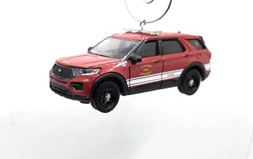 2020 Ford Police Interceptor Utility Detroit Fire Department Christmas Ornament