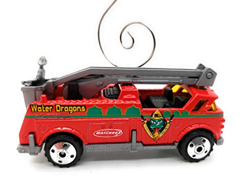 Bucket Fire Truck Car Custom Diecast Red Christmas Ornament