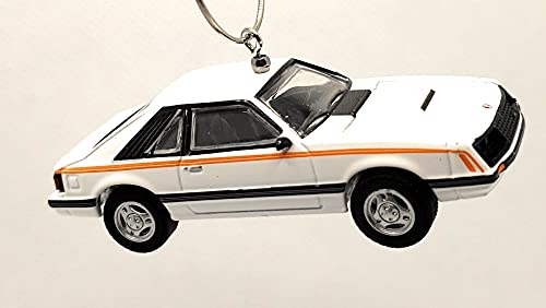 1980 for Ford Mustang White Christmas Ornament