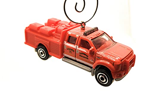 Paramedic Fire Truck F-550 Super Duty Red Christmas Ornament