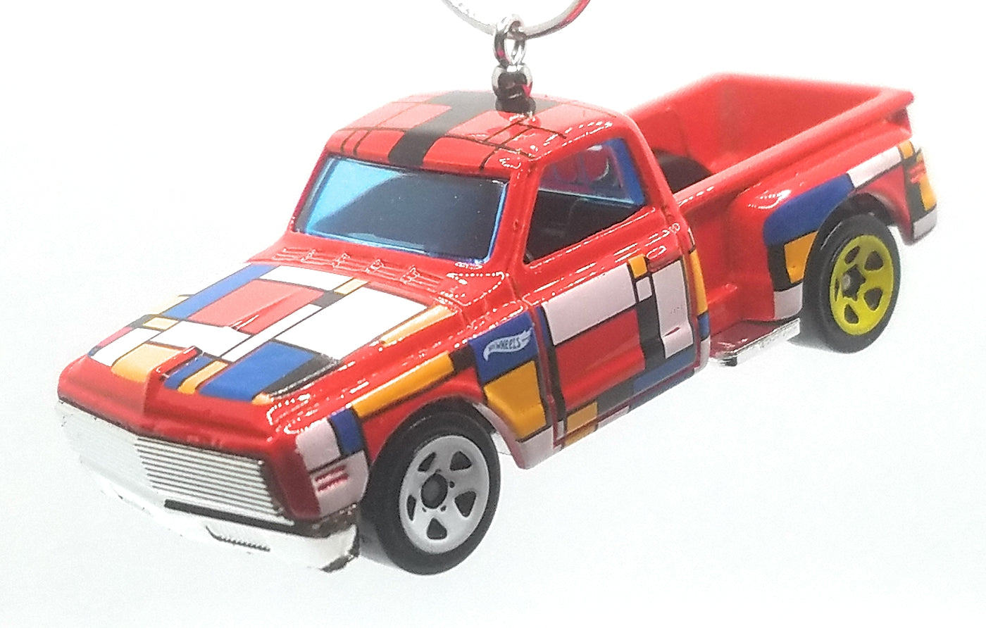 1969 Chevy Truck Red With Designs Christmas Ornament