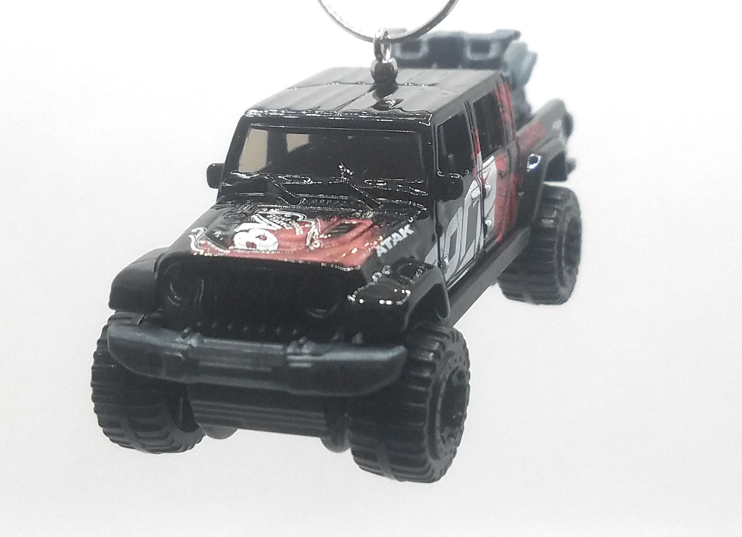 2020 Jeep Gladiator Black/Red Splat Decal Dirt Bikes Christmas Ornament