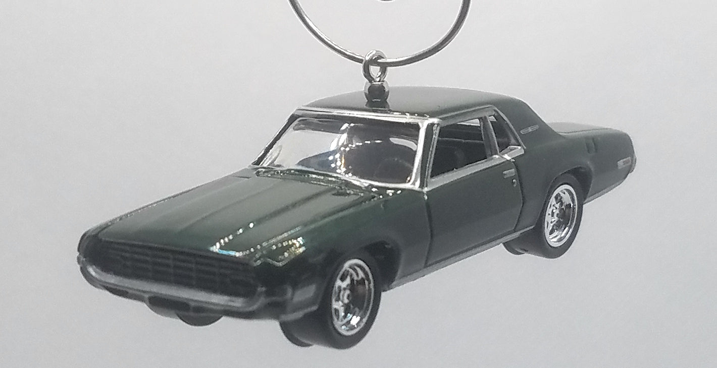 1968 Ford Thunderbird Dark Green Christmas Ornament
