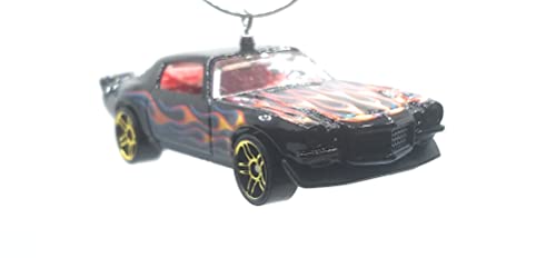 1970 Chevy Camaro Black Red Flames Christmas Ornament