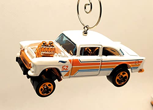 1955 for Chevy Bel Air Gasser White White Christmas Ornament