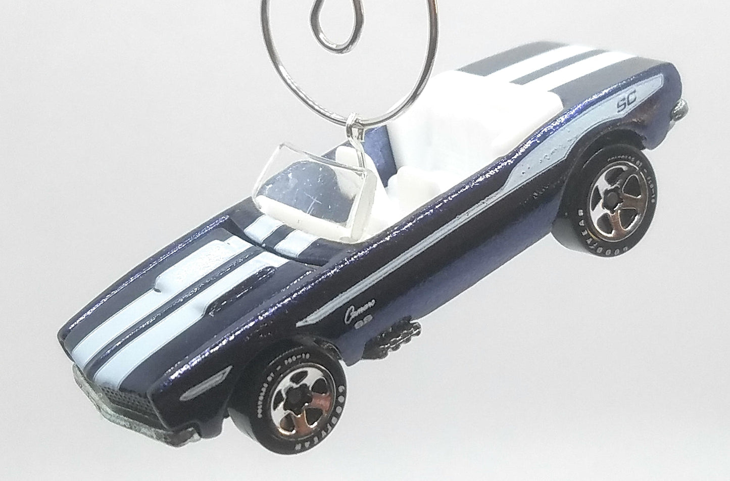 1967 Chevy Camaro Black/White Stripes Christmas Ornament