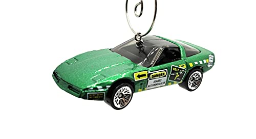 1980s Chevy Corvette Green with Street Signs Christmas Ornament