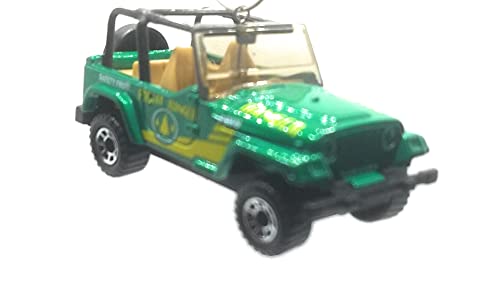 1998 Jeep Wrangler TJ Forest Ranger Green Christmas Ornament
