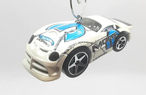 Dodge Neon Mopar White Blue Christmas Ornament