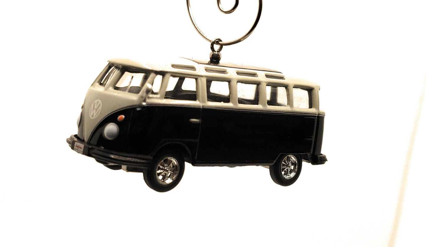 1962 Volkswagen Type II T1 Bus Van Black Gray Christmas Ornament