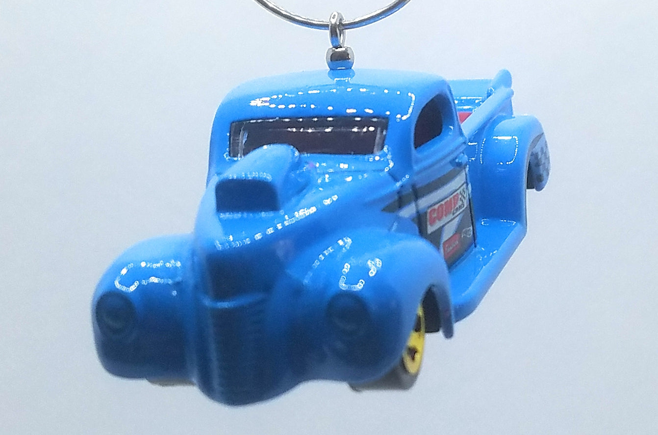 1940 Ford Pickup Truck Blue/Comp Race ecal Christmas Ornament