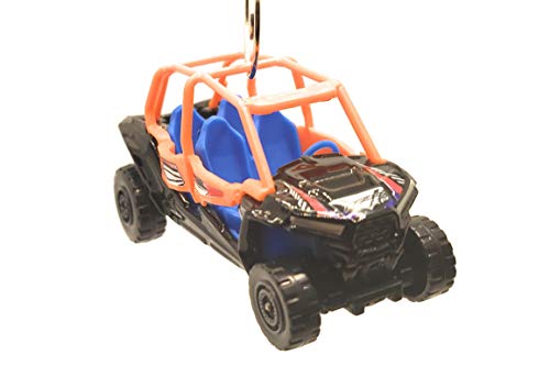 Polaris RZR ATV UTV 4 Seater Black Orange Christmas Ornament