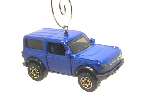 2021 Ford Bronco Dark Blue Christmas Ornament