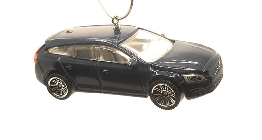 Volvo V60 Station Wagon Blue Christmas Ornament