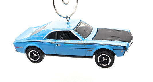 1970 AMC Javelin Blue Christmas Ornament