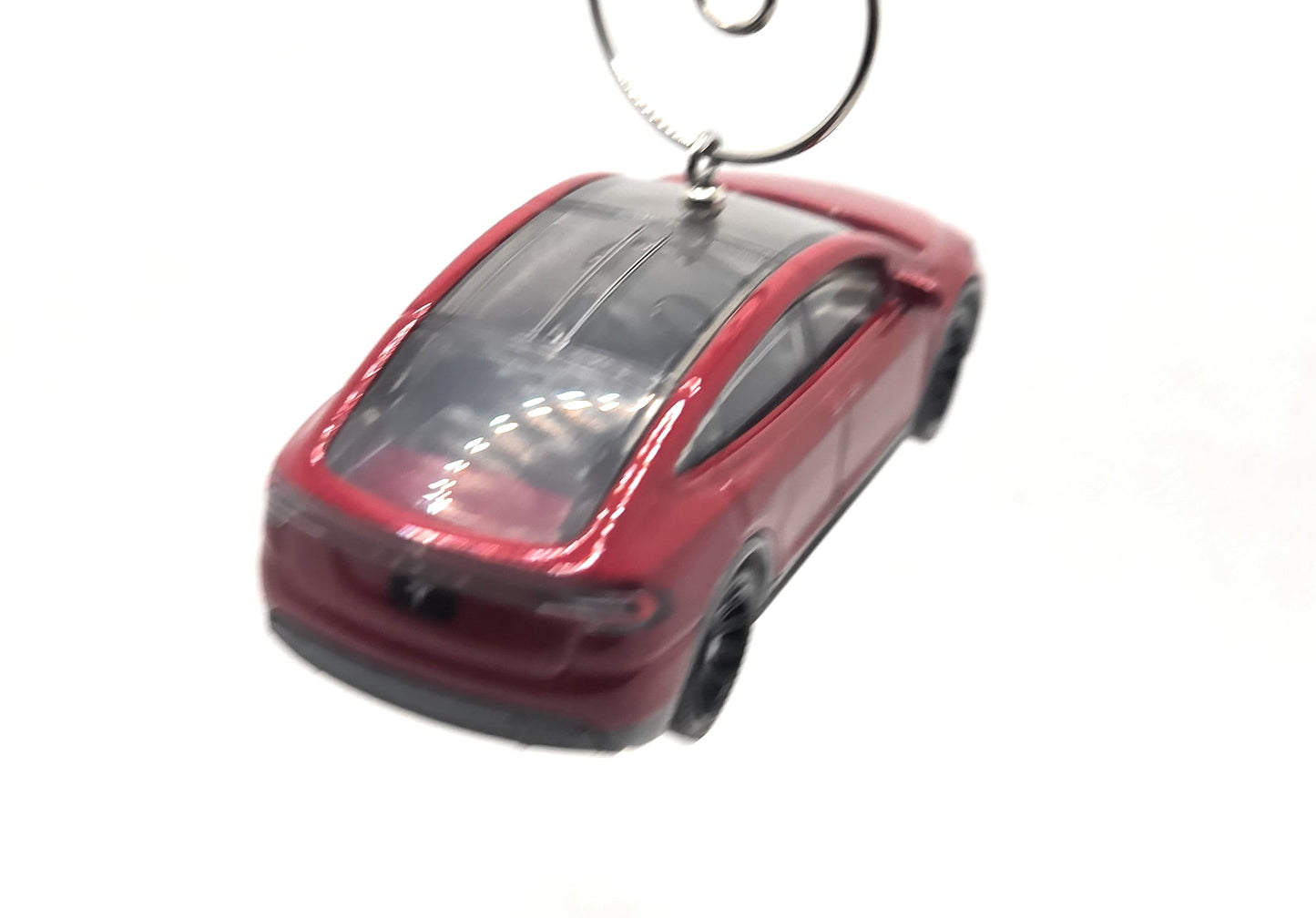 Tesla Model X Red Christmas Ornament