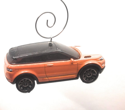 Range Rover Orange Black Christmas Ornament